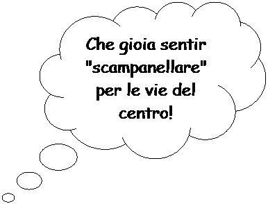 Fumetto 4: Che gioia sentir "scampanellare" per le vie del centro!
